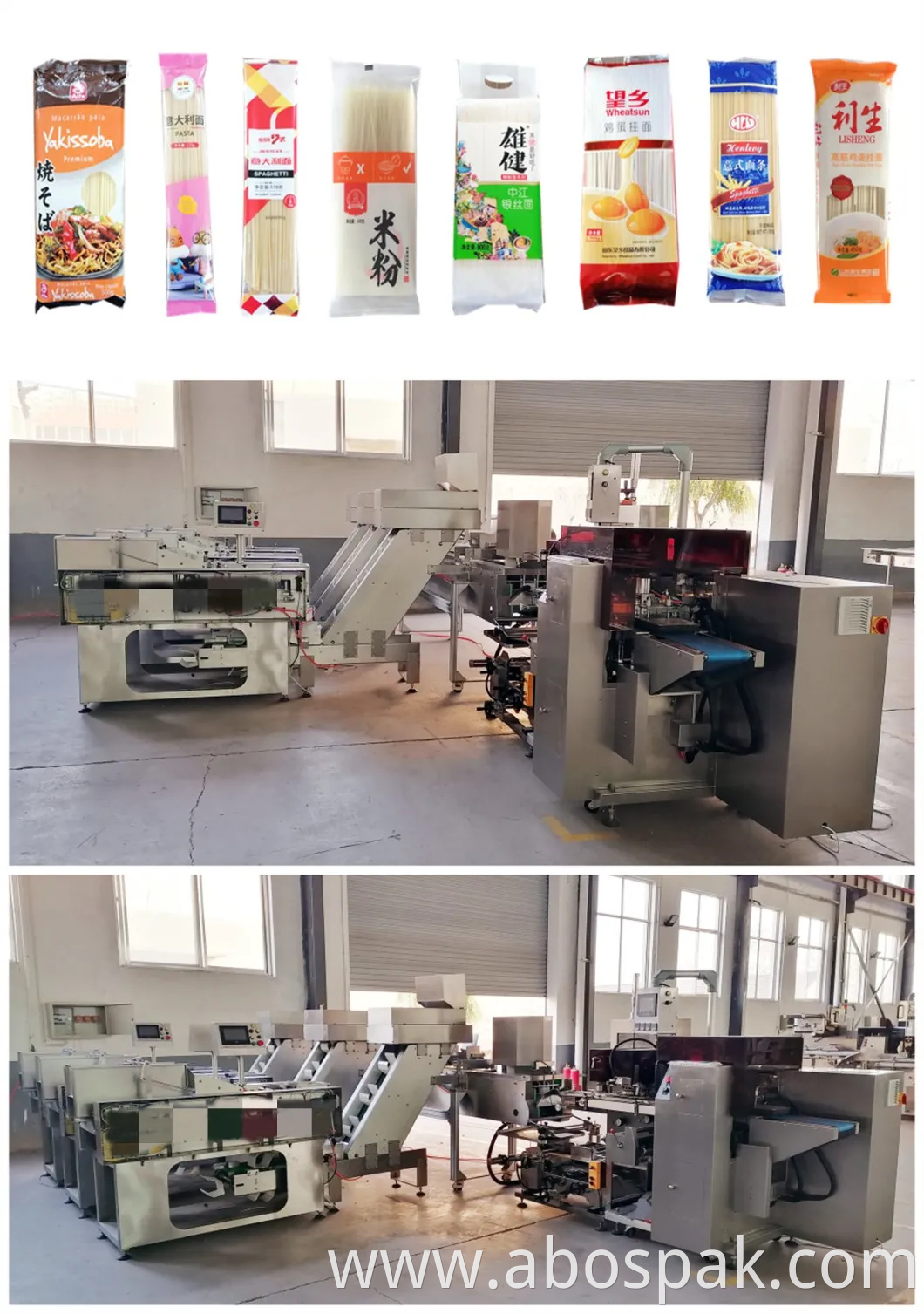 Bostar Automatic Factory Price Horizontal Pouch Large Weighing Sealing Packing Packaging Machine Machinery for Pasta Italian Stick Noodle Spaghetti Food